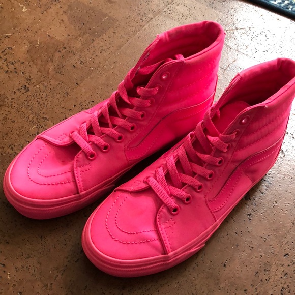 Vans Shoes - hot pink high top vans sneakers
